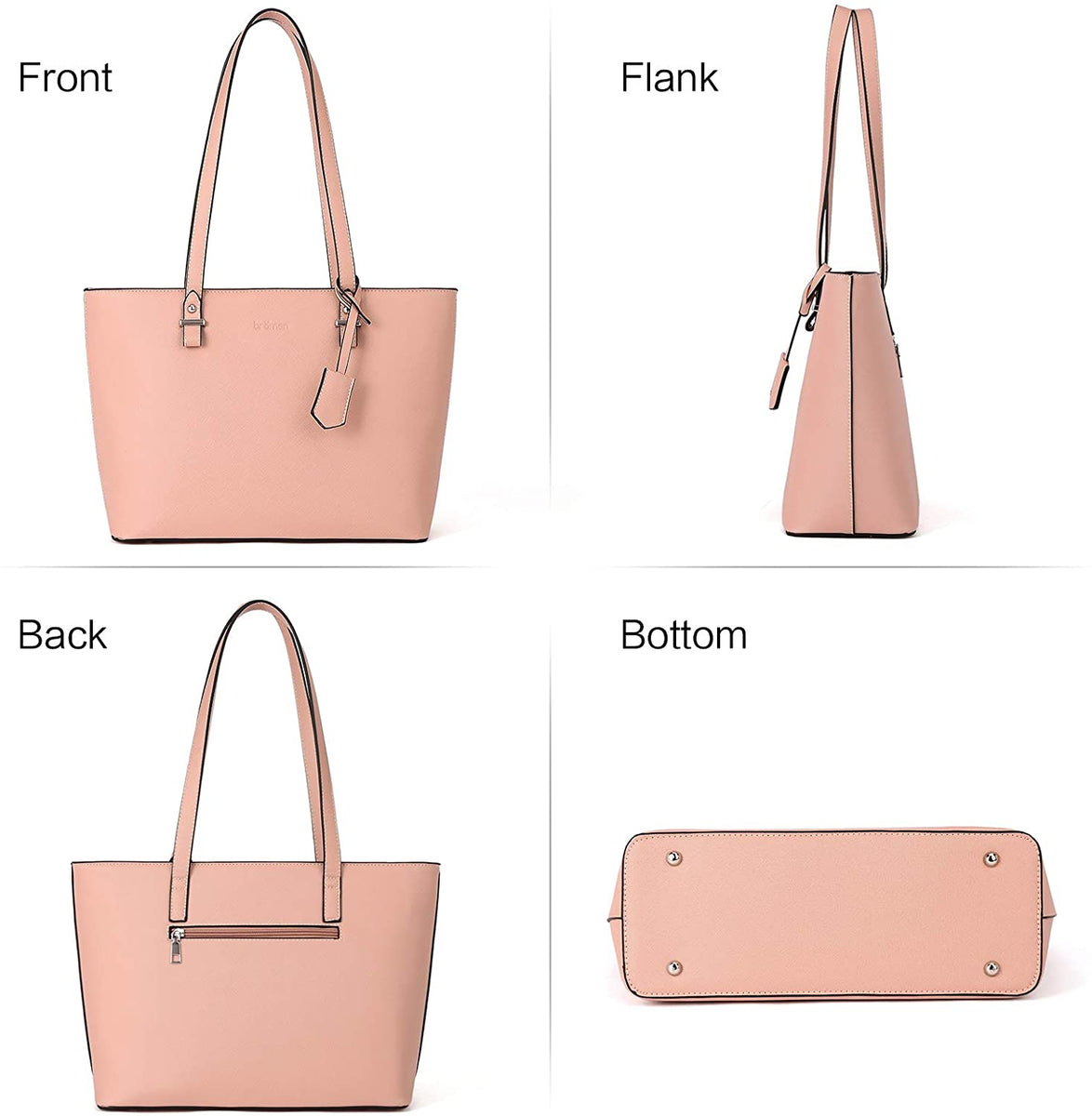 BROMEN Women Handbags Designer Leather Tote Purse Large Capacity Purses and  Handbags Shoulder Bag, Color - Blue/Brown