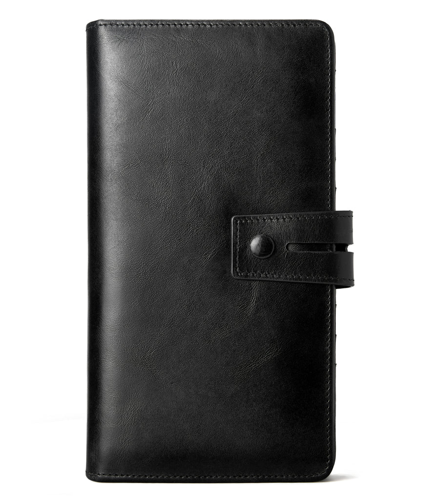 Womens Leather Wallets 2-Black-oil wax