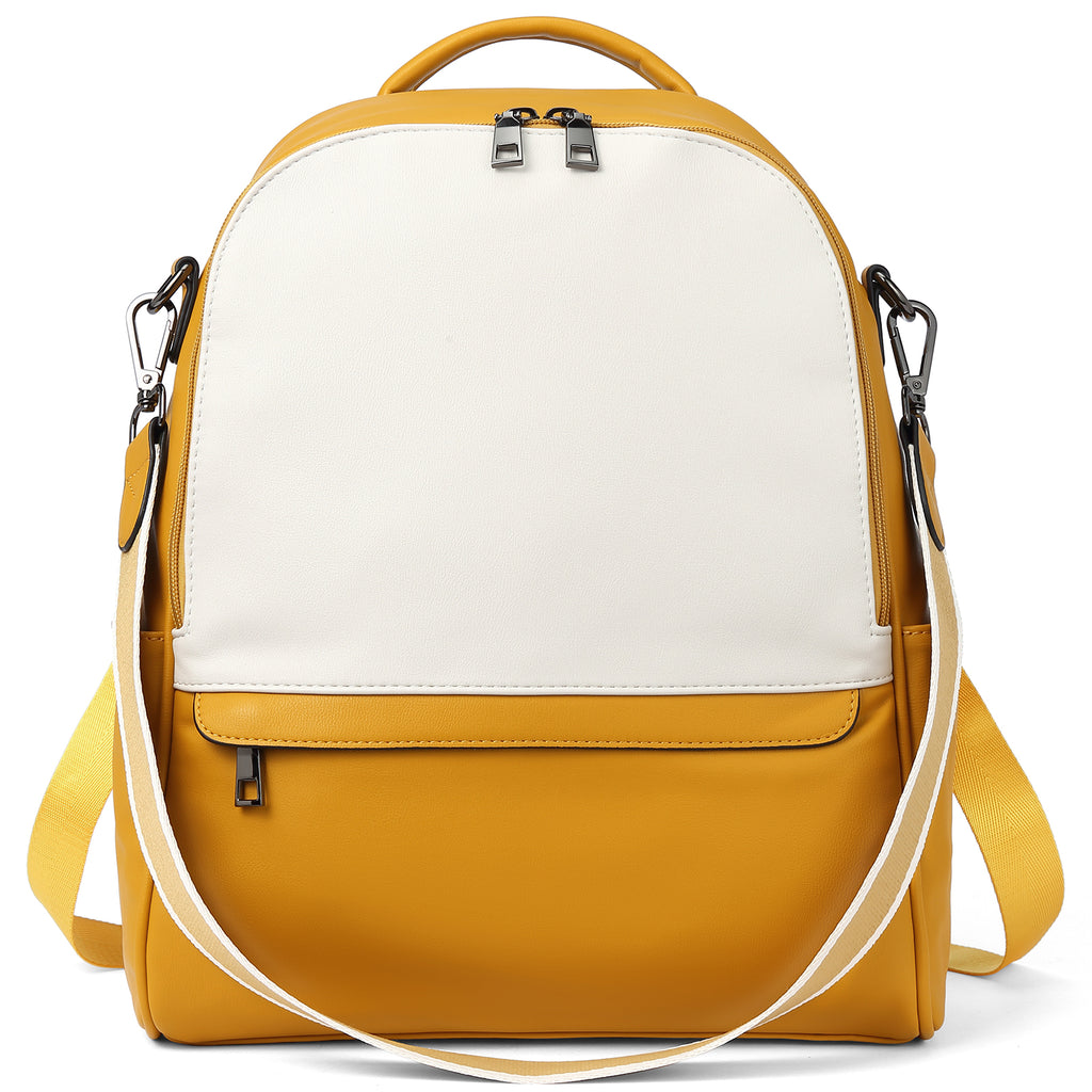 Anti-theft Travel Backpack Purse Yellow-Beige