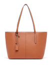 PU Leather Handbags Purses, Tote Shoulder Satchel Bag Brown- Palm Print