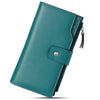 Womens Leather Wallets RFID Blocking Large Capacity Credit Cards Holder Phone Clutch