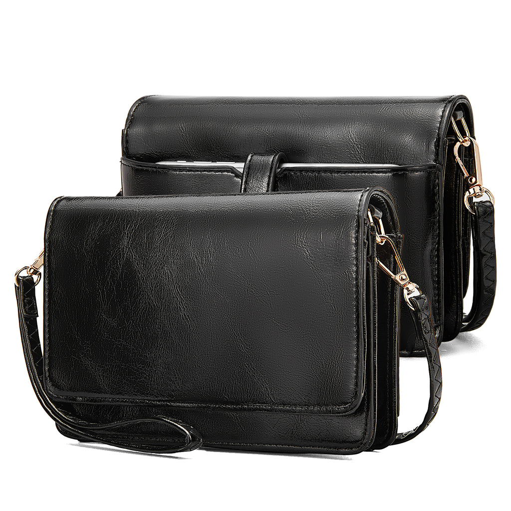 Longchamp Kate Moss Handbag Purse Crossbody Black Leather 8