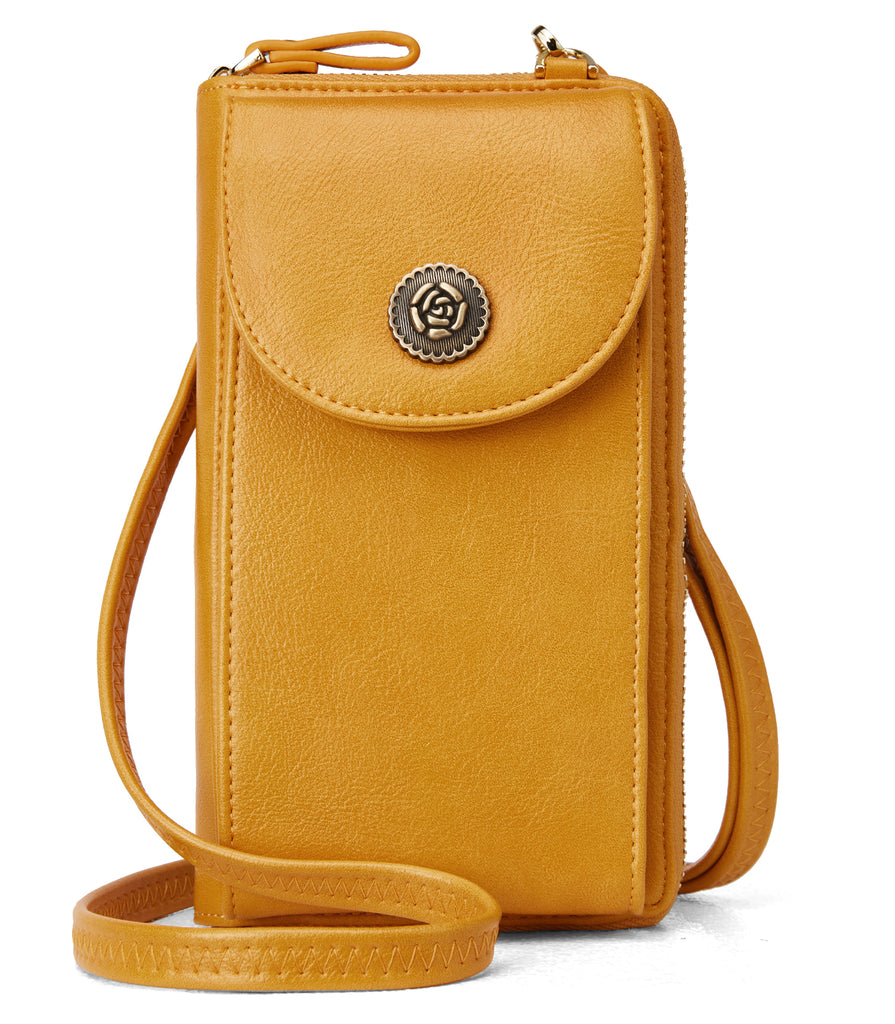 Handmade leather goods] Cowhide mobile phone bag (camel) - Shop Rainforest  W. Messenger Bags & Sling Bags - Pinkoi