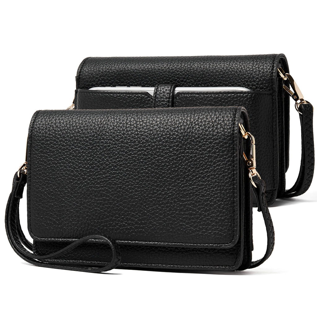 Black Color Italian Leather Crossbody Bag | Mayko Bags