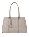 Women Fashion PU Leather Handbags Purses, Tote Shoulder Satchel Designer Bag for Daily Work Travel Gift Grey