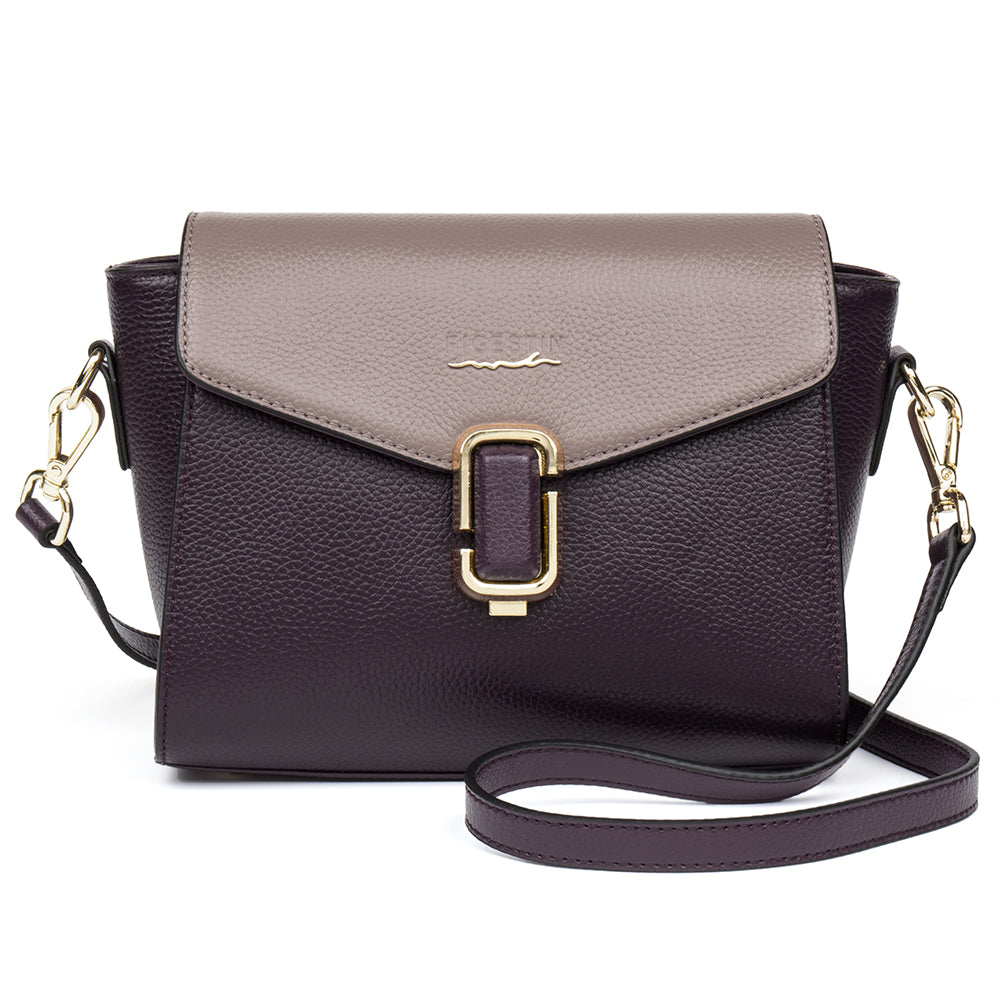 FIGESTIN Women Genuine Leather Crossbody Bags Lightweight Small Modern Shoulder purse