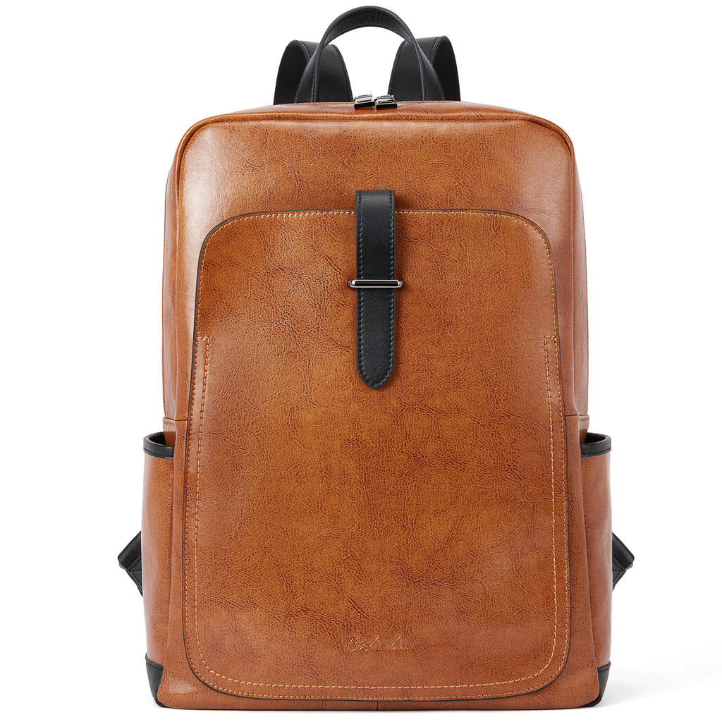 Leather Laptop Backpack for Women,15.6 inch Computer Backpack
