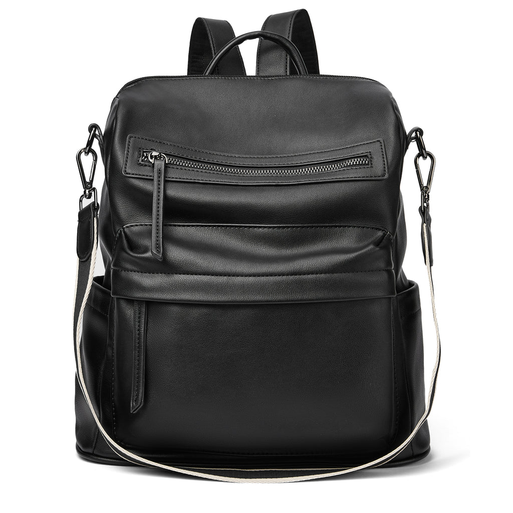 BROMEN Backpack Purse for Women Fashion Leather Designer Travel Large Ladies Shoulder Bags