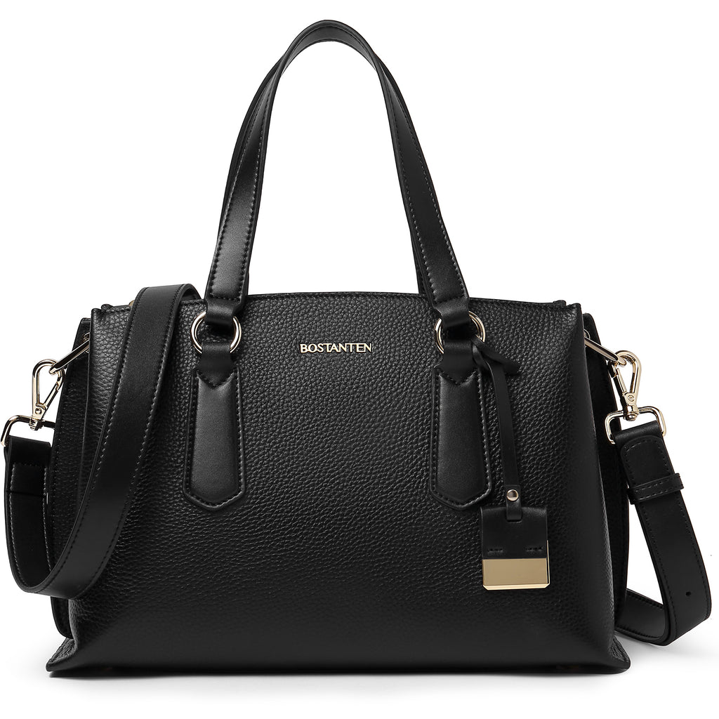 Women Leather Handbags Designer Tote Purses Top Handle Satchel Bags 1-black