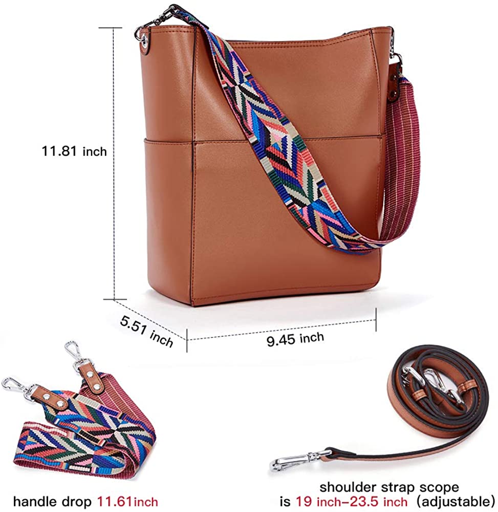 Caitina Crossbody Bag For Women Vegan Leather Hobo Handbag Designer  Crossbody Bucket Bag Shoulder Purse For Women with 2 Adjustable Strap(DreamyBrown  - Yahoo Shopping