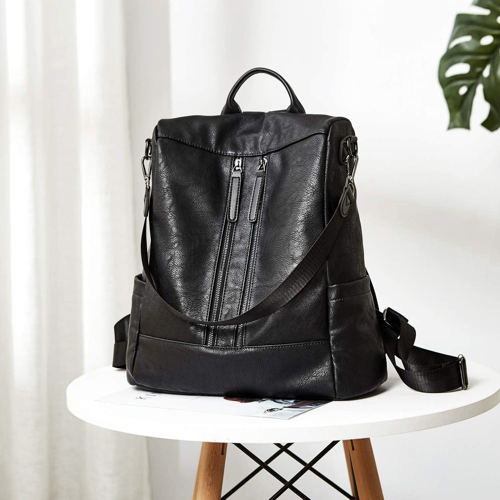 BROMEN Women Backpack Purse Leather Anti-theft Travel