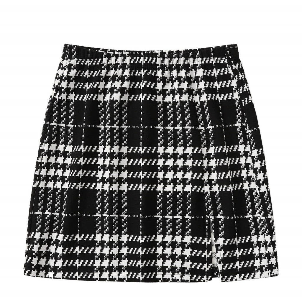 Women's Basic Stretch Plaid Mini Bodycon A-Line Pencil Skirt