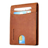 Leather Wallets for Men Bifold Money Clip Slim Front Pocket RFID Blocking Card Holder
