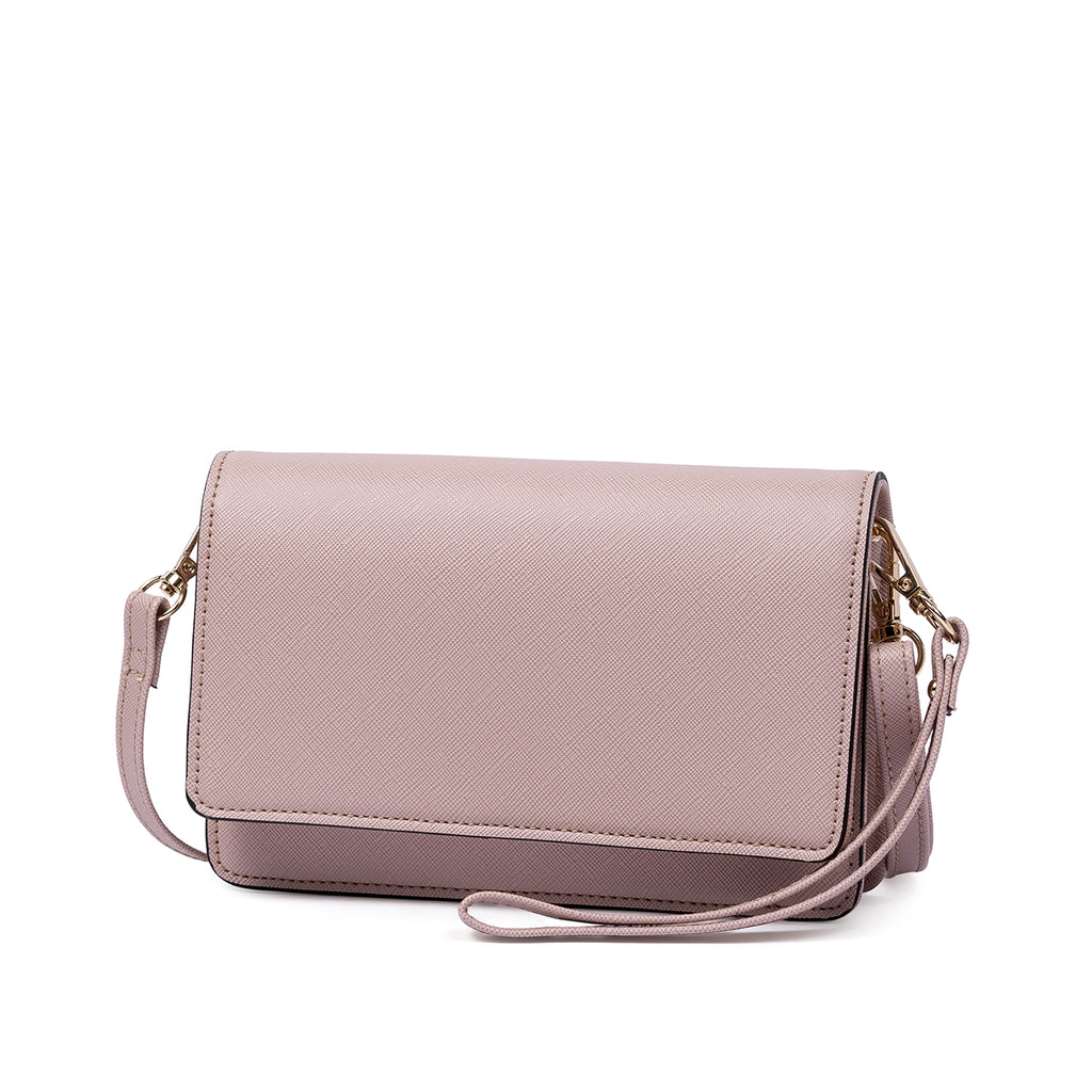 BROMEN Crossbody Bags for Women Small Cell Phone Shoulder Bag Wristlet Wallet Clutch Purse, Color - light pink