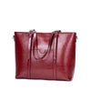 BROMEN Women Briefcase 15.6 inch Laptop Tote Bag Vintage Leather Handbags Shoulder Work Purses, Color - wine red