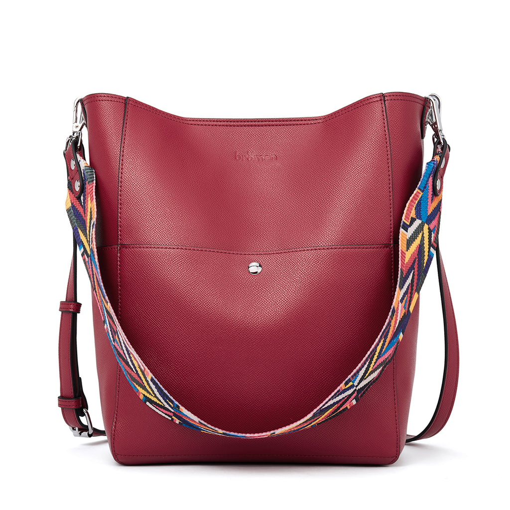 BROMEN Women Handbags Designer Leather Tote Purse Large Capacity Purses and  Handbags Shoulder Bag, Color - Blue/Brown