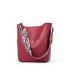 BROMEN Women Handbag Designer Vegan Leather Hobo Handbags Shoulder Bucket Crossbody Purse, Color - red