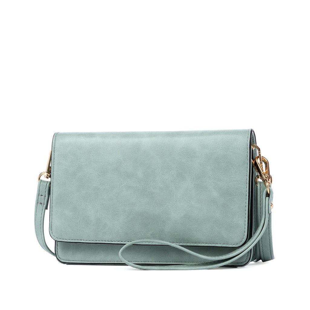 BROMEN Crossbody Bags for Women Small Cell Phone Shoulder Bag Wristlet Wallet Clutch Purse, Color - green