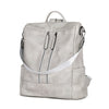 BROMEN Women Backpack Purse Leather Anti-theft Travel Backpack Fashion Shoulder Handbag, Color - grey
