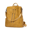 BROMEN Women Backpack Purse Leather Anti-theft Travel Backpack Fashion Shoulder Handbag, Color - yellow