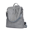 BROMEN Women Backpack Purse Leather Anti-theft Travel Backpack Fashion Shoulder Handbag, Color - dark Grey