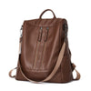 BROMEN Women Backpack Purse Leather Anti-theft Travel Backpack Fashion Shoulder Handbag, Color - coffee