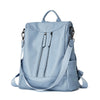 BROMEN Women Backpack Purse Leather Anti-theft Travel Backpack Fashion Shoulder Handbag, Color - light Blue