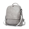 BROMEN Backpack Purse for Women Leather Anti-theft Travel Backpack Fashion College Shoulder Handbag, Color - Vintage Grey