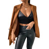Women's Long Sleeve Lapel Collar Blazer Open Front Cardigan Jacket Suit