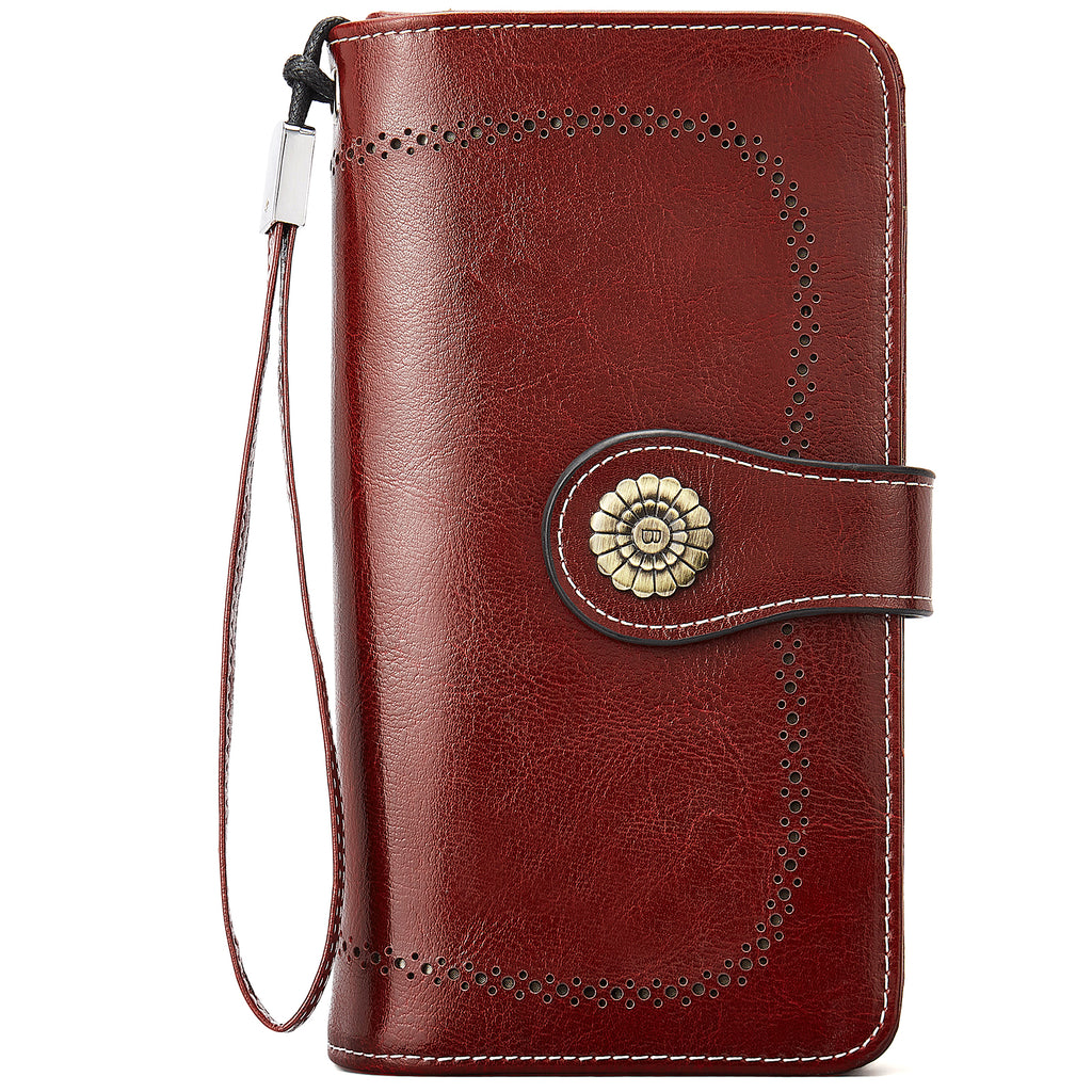Womens Wallet Genuine Leather 0-red